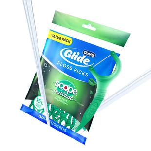 欧乐B立体牙线棒家庭装扁线可控剔牙线便携独立包装