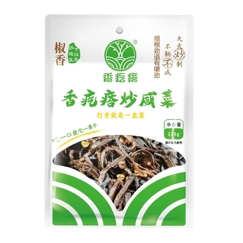 泰安香疙瘩花椒炒咸菜疙瘩芥菜丝香辣山东香辣椒香原味即食128克
