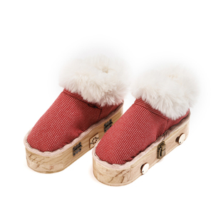 艾灸鞋温灸热敷行走足灸鞋实木足底随身灸具艾灸盒脚部专用暖脚靴