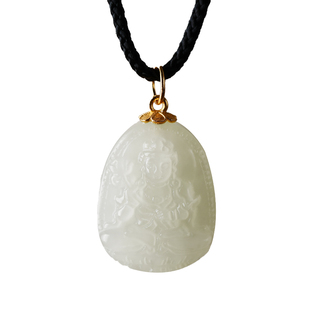 和田玉本命佛十二生肖守护神千手观音大势至文殊虚空藏菩萨吊坠女