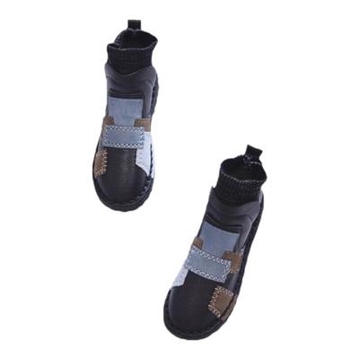 包邮新款秋季平跟短靴平底马丁靴单靴短筒时装靴圆头骑士靴女靴子