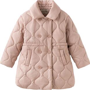 戴维贝拉女童三防棉服中大童夹棉外套2026冬装新款儿童中长款棉衣