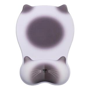 七叶草可爱猫咪鼠标垫护腕人体工学男女生办公硅胶护腕垫防滑新款