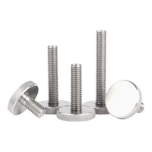 304不锈钢大平头手拧螺丝GB835圆头网纹手紧调节螺丝钉M3M4M5M6M8