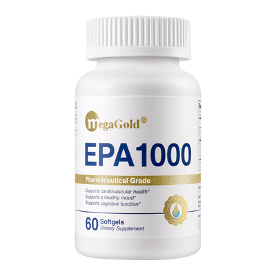 豹哥补剂MegaGold高纯度EPA1000鱼油纯度99%omega3鱼油软胶囊60粒