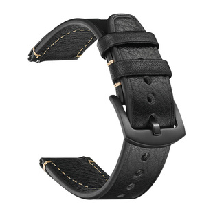 适配浪琴真皮表带男先行者祖鲁时间马术L3系列复古皮快拆表链22mm