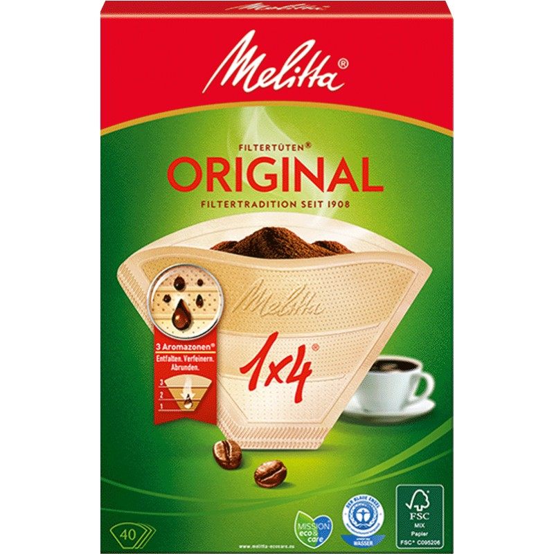 德国美乐家咖啡滤纸美式滴滤机家用滤网扇形过滤杯过漏纸40片*2