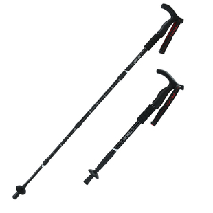 伯希和户外登山杖女铝合金伸缩手杖专业徒步装备轻便防滑拐杖男冬