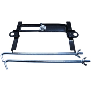 汽车电瓶固定支架小车通用蓄电池改装固定支架压板挂钩丝杆拉杆