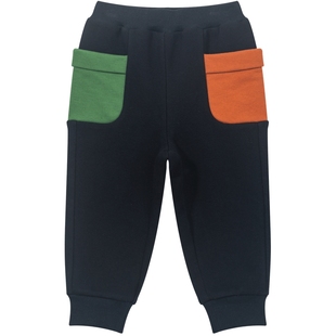 【商场同款】马拉丁童装裤子冬装新款男小童撞色休闲裤加厚长裤