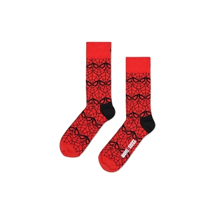 Happy Socks X 漫威蜘蛛侠联名个性潮牌时尚袜子红色创意中筒袜