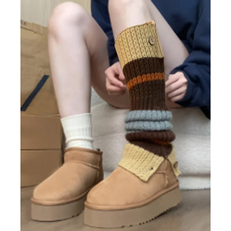 厚底雪地靴女冬季新款加绒加厚毛毛靴保暖小短靴增高防滑松糕棉鞋