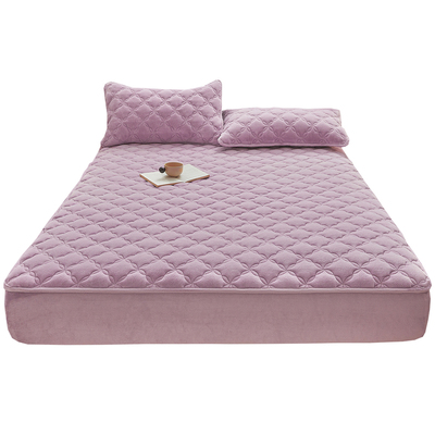 a类母婴级牛奶绒床笠加厚床罩