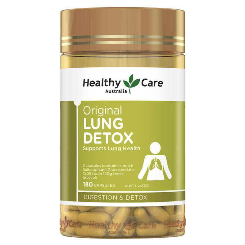 澳洲直邮 Healthy Care 清肺灵胶囊 防雾霾 吸烟人士所需 180粒