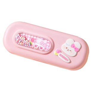 高颜值创意泡泡球笔袋女生可爱笔盒ins日系网红文具盒2026新款超火幼儿园儿童铅笔袋收纳袋多功能小众不撞款