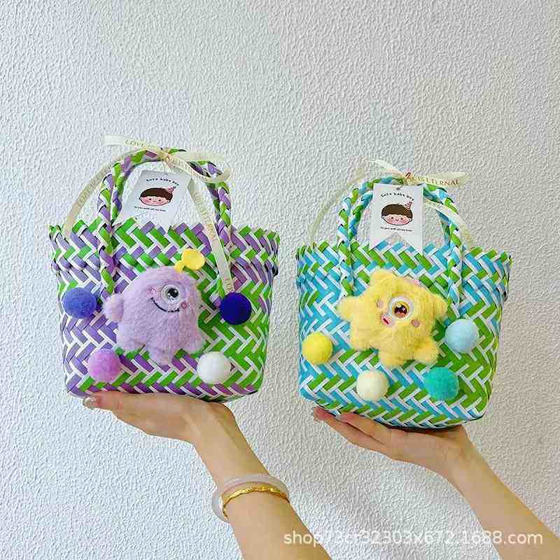 谢谢你陪我过生日满月编织礼品袋篮子礼宴儿童百日可爱手周岁伴