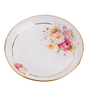 吐骨头盘碟家用骨瓷陶瓷吐骨碟日式6寸六寸6英寸的菜碟小盘子碟子