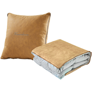 羽绒汽车抱枕被子两用毯子车用羽绒被空调被靠枕车载二合一抱枕被