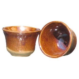 茶杯老式仿古粗陶手工杯复古土陶怀旧主人杯饮酒杯子耐高温杯子