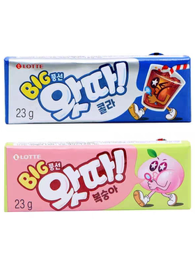 韩国进口乐天水蜜桃味泡泡糖