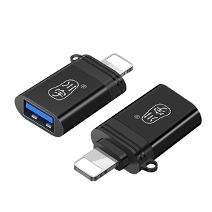 川宇OTG转接头适用于iphone苹果外接U盘平板3.0转接头连接lighting接口读取usb连接手机iPados平板优盘typec