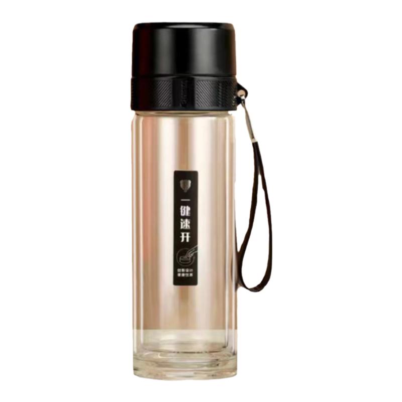 华象水晶玻璃杯一键速开车载水杯