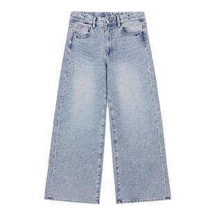 JNBY/江南布衣秋冬牛仔长裤宽松喇叭裤日常休闲复古阔腿5OBE12820