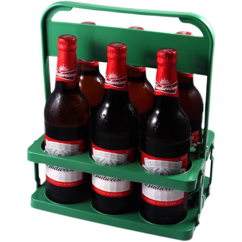塑料框手提啤酒篮可折叠酒架提筐