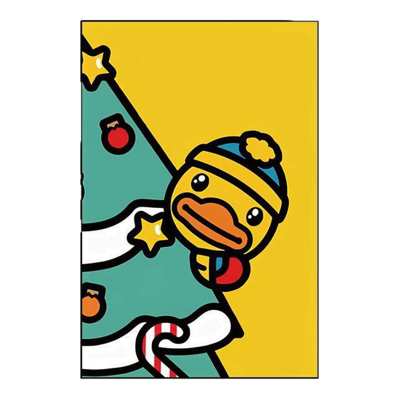 小黄鸭挂画幼儿园儿童房早教中心可爱卡通卧室装饰画治愈系壁画