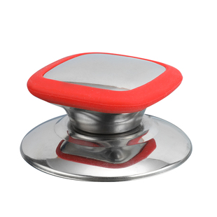 通用型锅盖把手 硅胶防烫不锈钢盖顶帽锅钮玻璃锅盖头帽锅盖配件