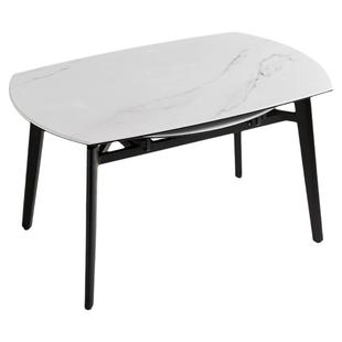 帕沙曼微晶石全承托岩板餐桌椅饭桌家用新款小户型伸缩可变圆桌子