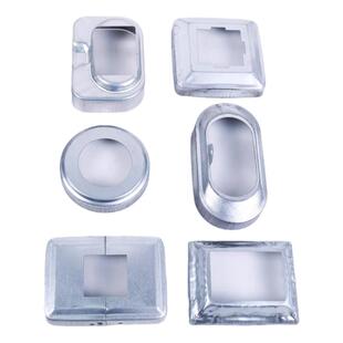 护栏配件镀锌钢装饰盖205方分体盖100 150楼梯卡口遮丑盖栏杆铁艺