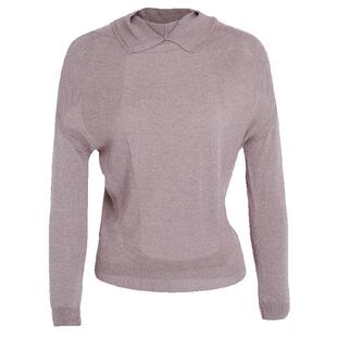 马天奴针秋冬浅绿色莱赛尔混羊毛针织衫翻领长袖毛衫气质时尚简约