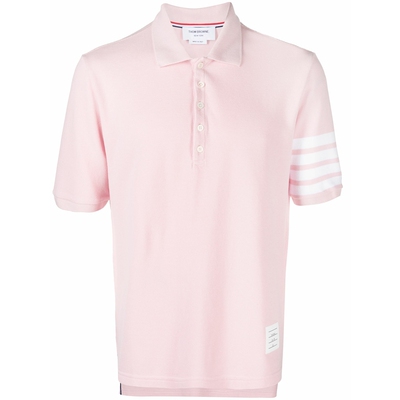 [3期免息]THOM BROWNE 男女同款四条纹棉质短袖POLO衫
