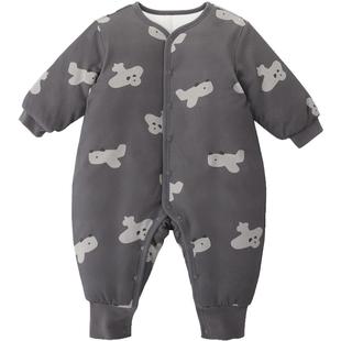 宝宝棉衣冬季加厚夹棉婴儿连体衣初生儿棉服秋冬保暖新生儿衣服