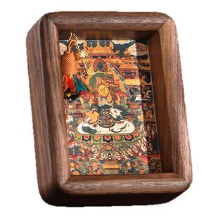 藏式唐卡小相框桌面客厅玄关摆台装裱装饰画招财摆件乔迁开业礼物