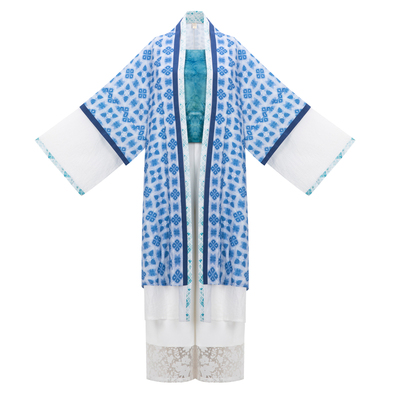 【观止织造｜染月】宋制汉服长干寺背心对襟衫宋裤天丝传统日常风