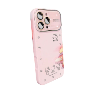 ins风Kitty猫适用苹果17Promax手机壳iPhone16Promax液态硅胶15Pro秒变大视窗14Pro带镜头膜13卡通防摔保护套