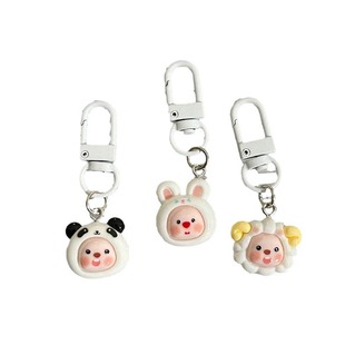 变装小海狸钥匙扣可爱露比loopy挂件学生卡通书包挂饰少女心礼物