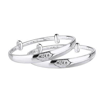 老银匠999福字新生婴儿满月