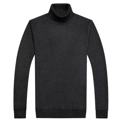 男士保暖毛衣针织打底衫半高领修身舒适上衣秋冬季时尚韩版酒红色