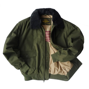 胸122-160加肥加大码男士空军秋冬季 毛领夹棉G1飞行夹克外套2155