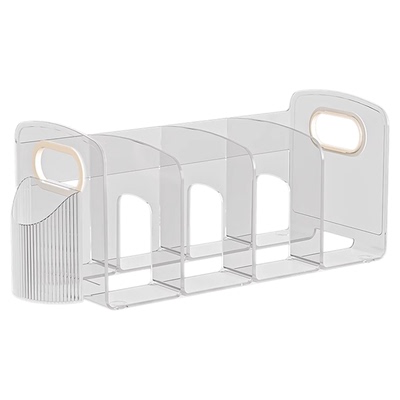 桌面书立架收纳盒透明书立置物架