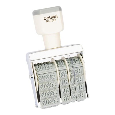 得力日期章7527可调滚轮食品