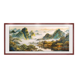 背有靠山图装饰画客厅背景墙挂画新中式山水画办公室挂画2026新款