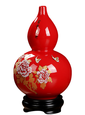 东方泥土陶瓷百福花开富贵摆件