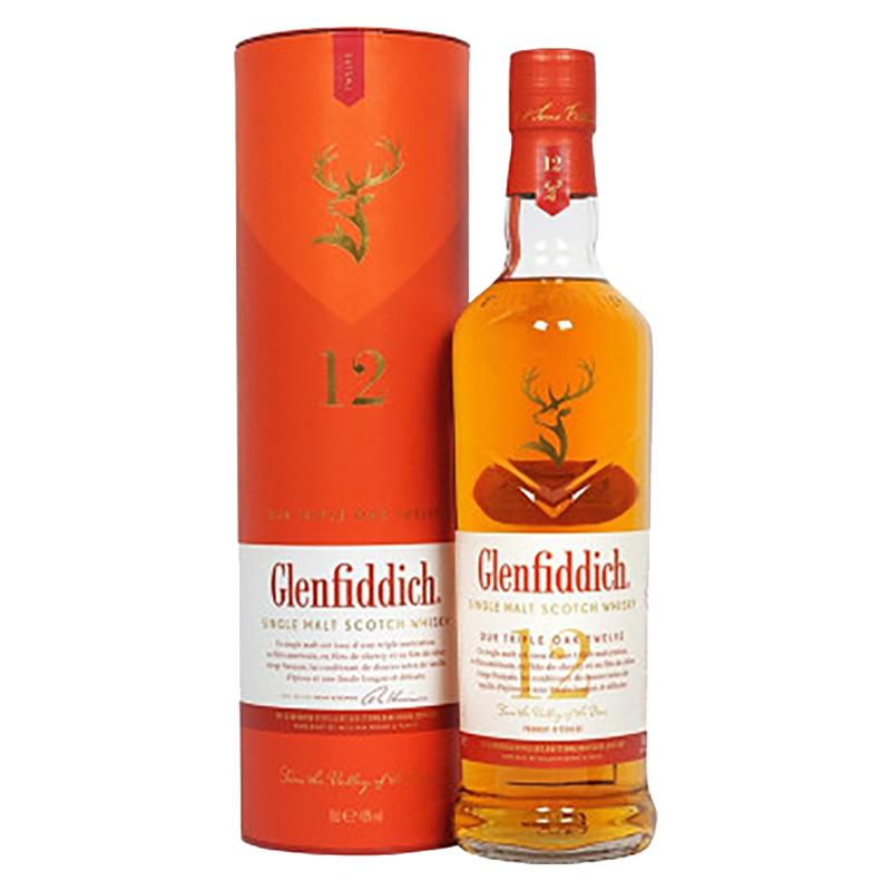 【自营】Glenfiddich/格兰菲迪12年三桶苏格兰单一麦威士忌700ml