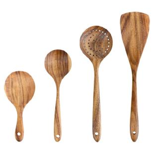 木质锅铲长柄实木厨具不粘锅炒菜铲子煎铲饭勺捞勺汤勺捞漏勺