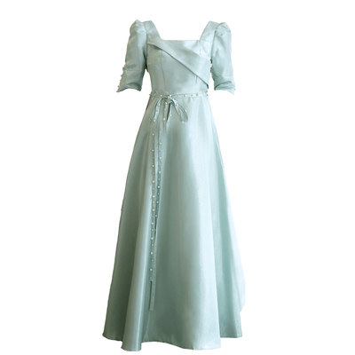 伴娘服女2025新款姐妹团缎面礼服小个子高级感平时可穿气质伴娘裙