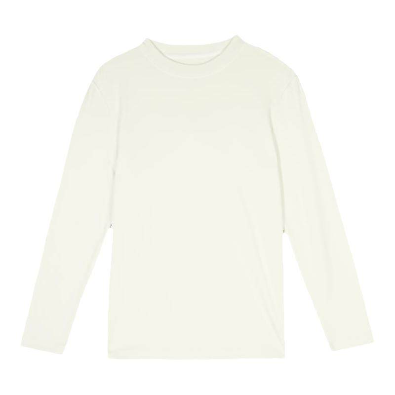 【热特姆】拇指白小T磨毛保暖长袖T恤男女款百搭秋冬新款打底衫